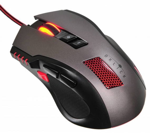 Мышь проводная Оклик 805G V2 BEOWULF USB, 3200 dpi, 1.5м, игровая, черный/серебро