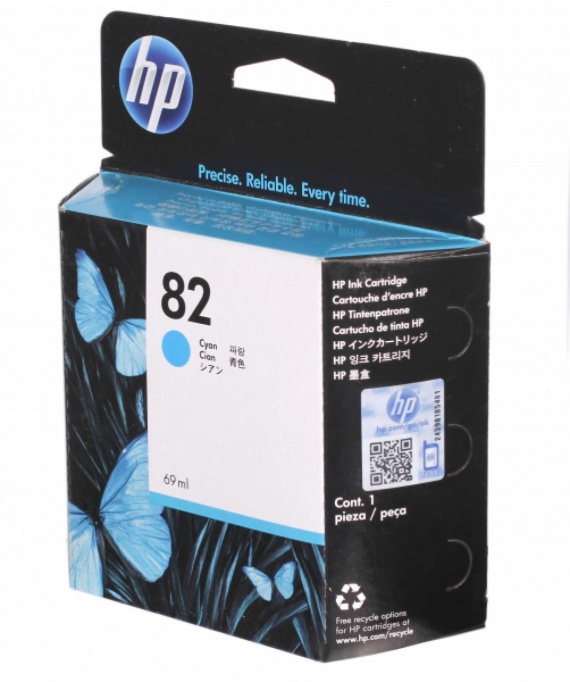 Картридж HP C4911A, DesignJet 500/800/815 Cyan, оригинал (№82)