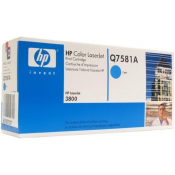 Картридж HP Q7581A, CLJ 3800 Cyan оригинал на 6000 страниц