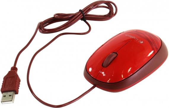 Мышь проводная Logitech M105 <USB, 1000 dpi, Red> [910-003118]