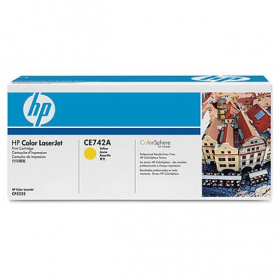 Картридж HP CE742A, СLJ СP5225 Yellow, оригинал 7300 страниц
