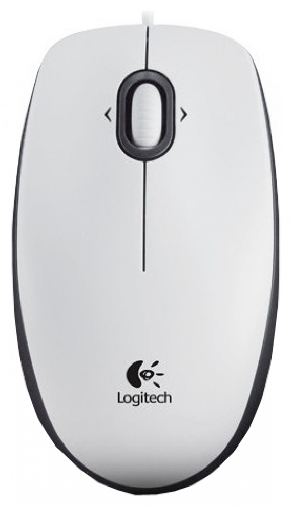 Мышь проводная Logitech B100 <USB, 800 dpi, White> (910-003360)