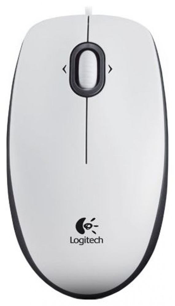 Мышь проводная Logitech M100 <USB 1.1, 1000 dpi, White> (910–001605)