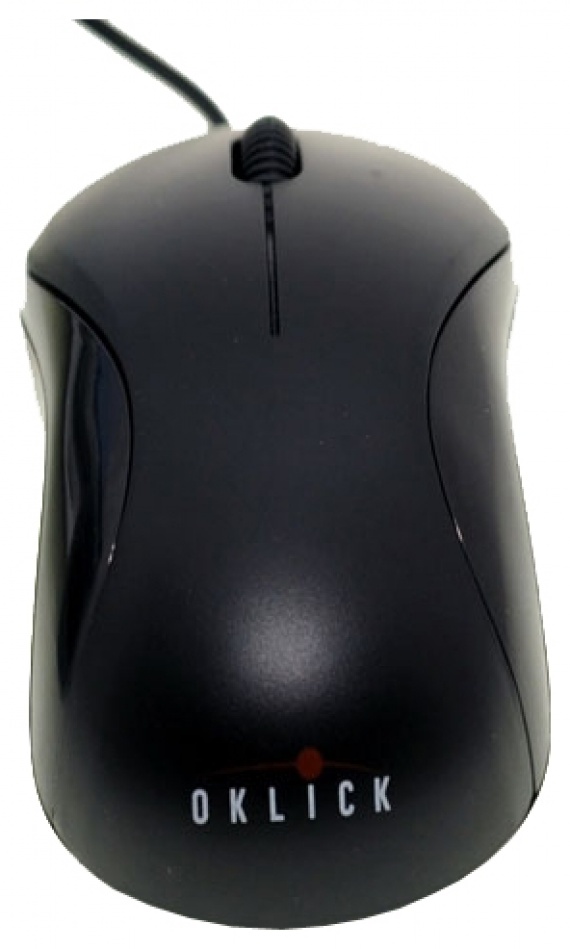 Мышь проводная Оклик 115SR USB, 1000 dpi, 0.71м, д/ноутбука, черный