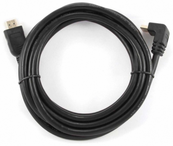 Кабель HDMI Gembird/Cablexpert 4.5 м, 19M/19M v1.4 углов. разъем, экран (CC-HDMI490-15) черный