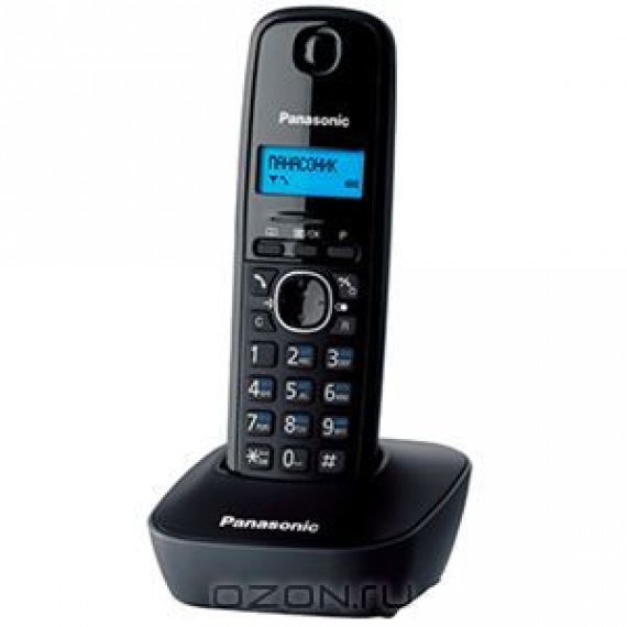 Радиотелефон Panasonic KX-TG1611 RUH, АОН, русскоязычное меню, часы с будильником