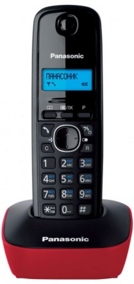 Радиотелефон Panasonic KX-TG1611 RUR, АОН, русскоязычное меню, часы с будильником
