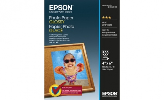 Бумага/карточки Epson (C13S042549) Glossy Photo Paper (100х150мм) 500 листов, 200 гр/м2