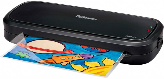 Ламинатор А4, Fellowes L-80, 2*80 мкм, 30см/мин, нагреваемые валы, ламинирование фотографий, реверс