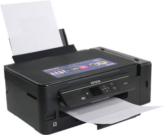 МФУ Epson L3070 (A4, стр.принтер+копир+сканер, 4 цв., 33/15 стр/мин, 5760x1440dpi, USB, Wi-Fi, устройство для чтения карт памяти, ЖК-дисплей)