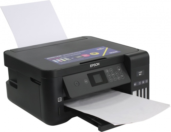 МФУ Epson L4160 (A4, стр.принтер+копир+сканер, 4 цв., 10,5/5 стр/мин, 5760x1440dpi, USB, Wi-F, поддержка карт памяти, ЖК дисплейi)
