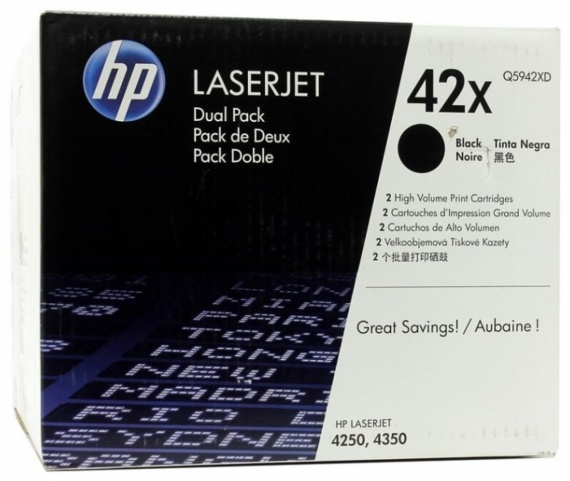 Картридж HP Q5942X, LJ 4250/4350 Black, оригинал 20 000 копий