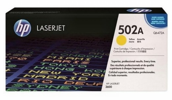 Картридж HP Q6472A, CLJ 3600 Yellow, оригинал 4000 страниц