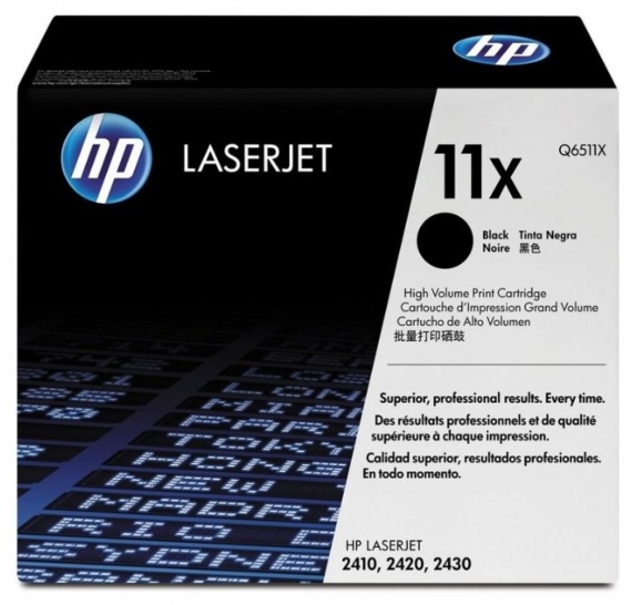 Картридж HP Q6511X, LJ 2410/20/30 Black, оригинал 12 000 стр.
