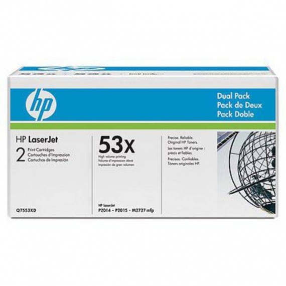 Картридж HP Q7553XD, LJ 2015 Black, оригинал 14000 стр.