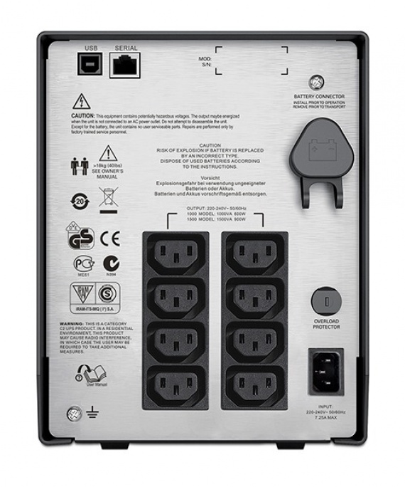Источник бесперебойного питания APC Smart-UPS C SMC1000I 600Вт 1000ВА черный