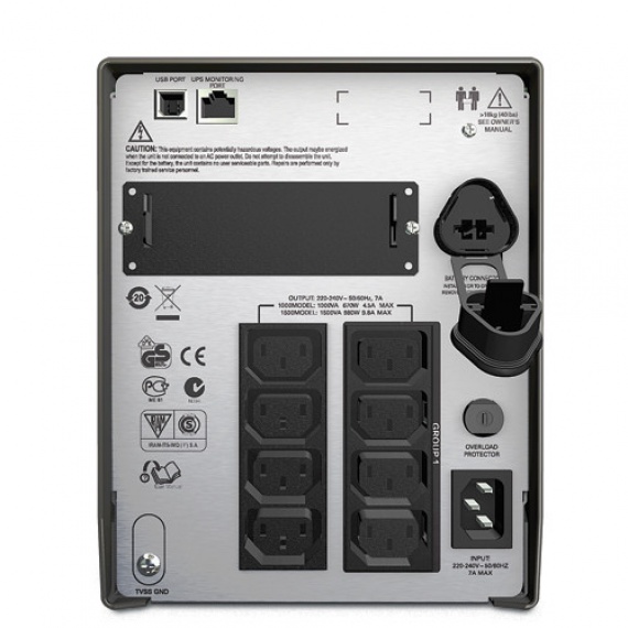 Источник бесперебойного питания APC Smart-UPS SMT1000I 670Вт 1000ВА черный