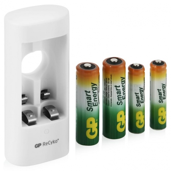 Зарядное устройство GP Smart Energy U211100/40SEFR (2 AA х1000 мАч + 2 AAA х 400 мАч) USB