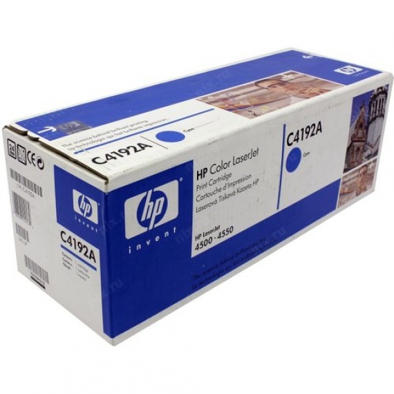 Картридж HP C4192A, CLJ 4500/4550 Cyan, оригинал 6 000 страниц