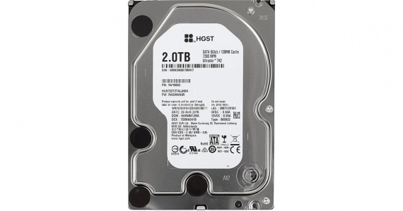 Жесткий диск 2Tb WD SATA-III 1W10002 HUS722T2TALA604 Ultrastar 7K2 (7200rpm) 128Mb 3.5