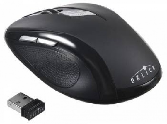 Мышь беспроводная Оклик 465MW USB, 1600 dpi, до 10 м, д/ноутбука, черный