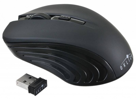 Мышь беспроводная Оклик 545MW USB, 1600 dpi, до 10 м, д/ноутбука, черный