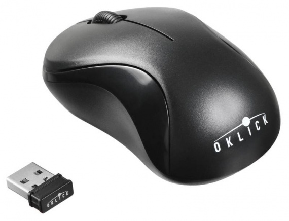 Мышь беспроводная OKLICK 605SW <USB 1.1, 1200 dpi, 10м, Black>