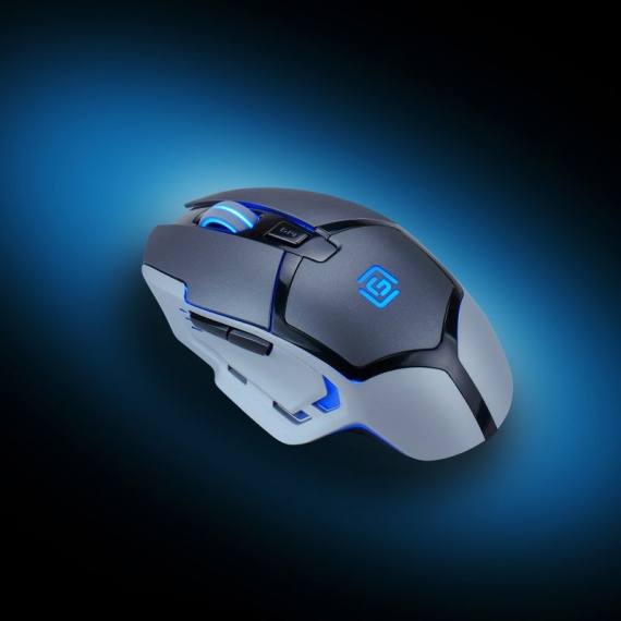 Мышь проводная Оклик 915G HELLWISH V2 USB, 2400 dpi, 1.5м, игровая, черный/серый