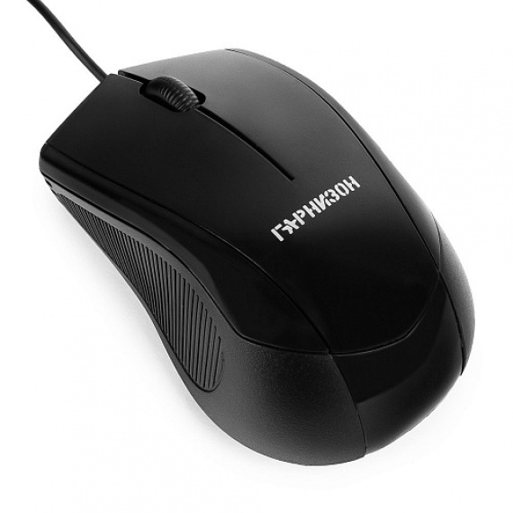 Мышь проводная Гарнизон GM-200, USB, чип- Х, черный, 1000 DPI, 2кн.+колесо-кнопка
