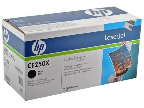 Картридж HP CE250X, CLJ 3525/3530, Black, оригинал 10 500 стр.