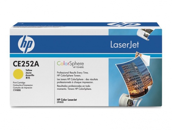 Картридж HP CE252A, CLJ 3525/3530, Yellow, оригинал 7000 стр.