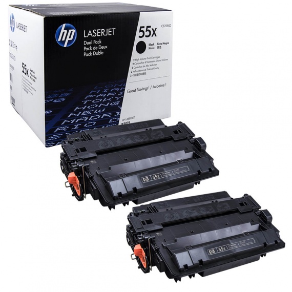 Картридж HP CE255XD, LJ 3015/M525dn  Black, оригинал 12500 стр. (двойная упаковка)