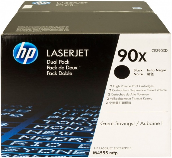 Картридж HP CE390XD, LJ M4555MFP, оригинал 24 000 копий (двойная упаковка)