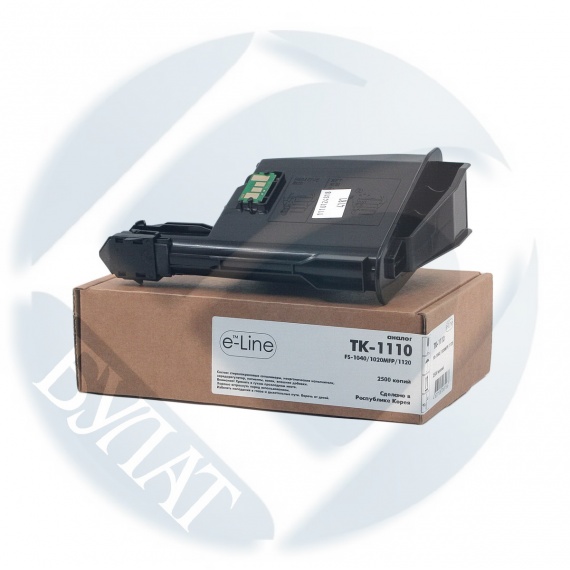 Тонер-картридж Kyocera FS-1040/1020MFP/1120MFP (TK-1110) с чипом, 2 500 копий, туба, e-Line