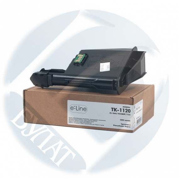 Тонер-картридж Kyocera FS-1060DN/1025MFP/1125MFP (TK-1120) с чипом, 3 000 копий, туба, e-Line