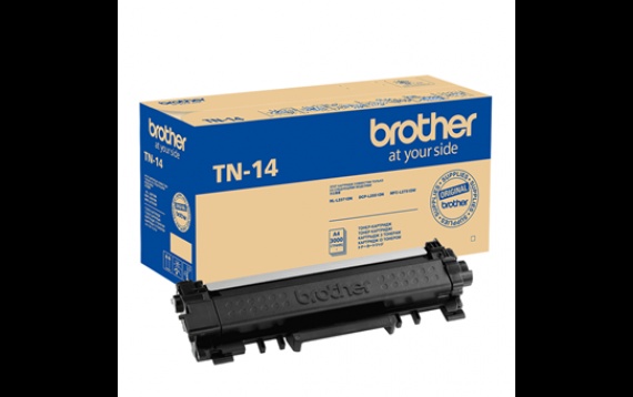 Картридж Brother DCPL2551DN/HL-L2371/MFC-L2751 , 4500 стр. Black, TN-14, оригинал
