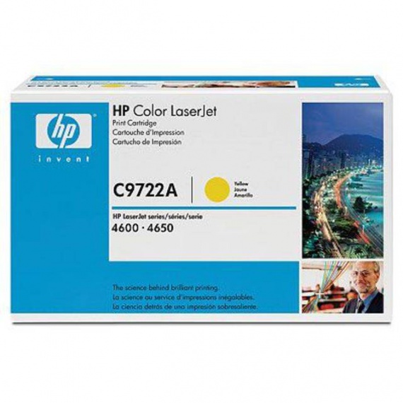 Картридж HP C9722A, CLJ 4600/4650 Yellow, оригинал 8000 страниц