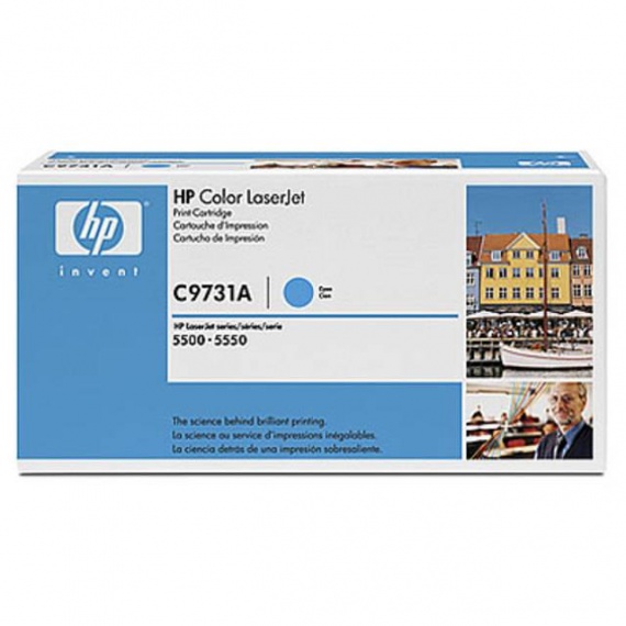 Картридж HP C9731A, CLJ 5500/5550 Cyan оригинал, 12 000 страниц