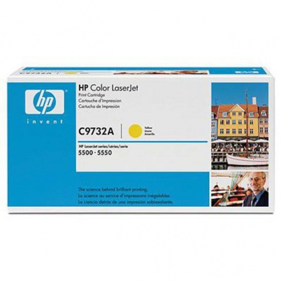Картридж HP C9732A, CLJ 5500/5550 Yellow, оригинал 12 000 страниц