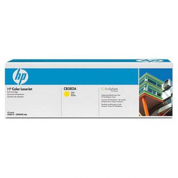 Картридж HP CB382A, CLJ CP6015/CM6030mfp/CM6040mfp, Yellow, оригинал, 21 000 копий