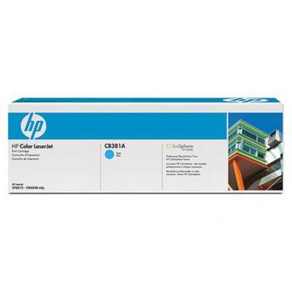 Картридж HP CB381A, CLJ CP6015/CM6030mfp/CM6040mfp, Cyan, оригинал, 21 000 копий