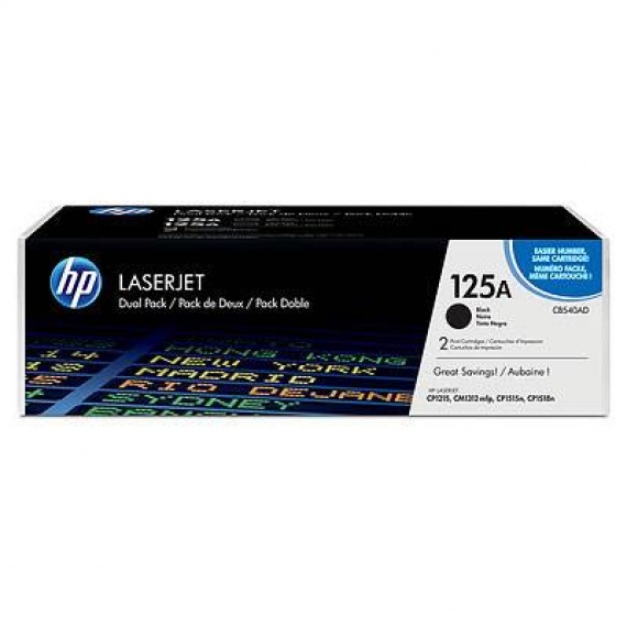 Картридж HP CB540AD, CLJ CP1215, CP1515N, CP1518Ni, Black, оригинал 2200стр.(2 шт.)