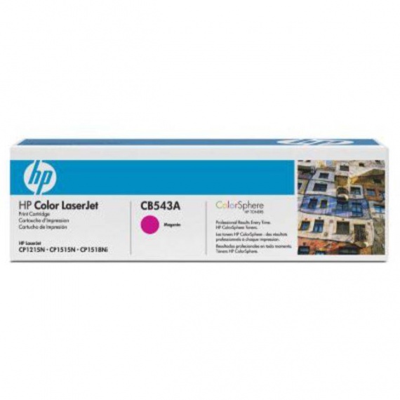 Картридж HP CB543A, CLJ CP1215, CP1515N, CP1518Ni, Magenta, оригинал, 1400 стр.