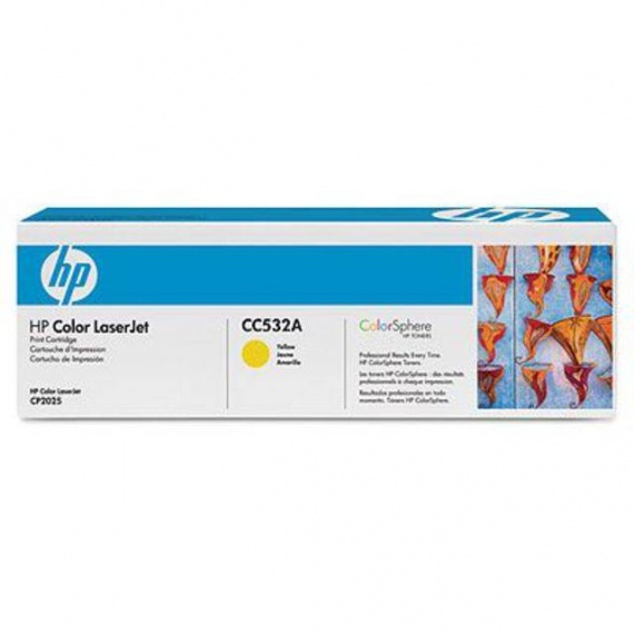Картридж HP CC532A, СLJ СP2025/СМ2320, Yellow, оригинал 2 800 страниц