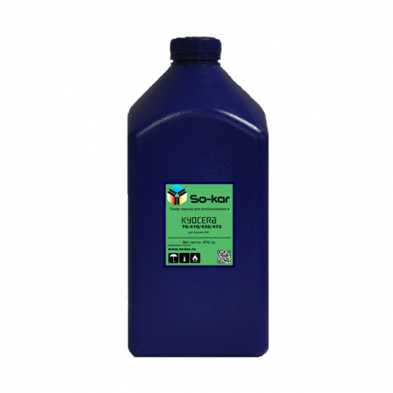 Тонер Kyocera KM 1620/1635/1650/2020/2050 (TK-410/TK-420) туба, 870 гр., So-kar