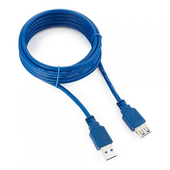 Кабель-удлинитель USB 3.0 Pro 3м Cablexpert, Am/Af, экран (CCP-USB3-AMAF-10) синий