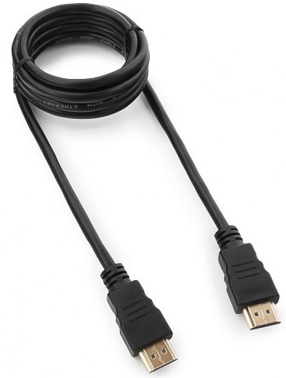 Кабель HDMI Гарнизон 10м, 19M/19M, v1.4 поз.разъемы, экран (GCC-HDMI-10M), черный, пакет