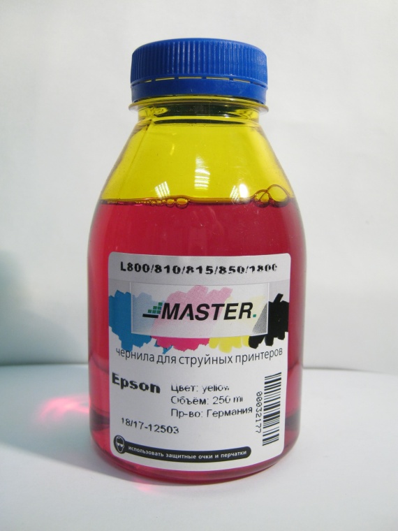 Чернила для Epson L800/810/850/1800 yellow, 250мл, Master
