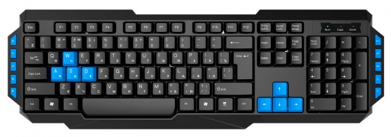 Клавиатура Оклик 750G FROST WAR USB, 1.5 м, черный, для геймеров
